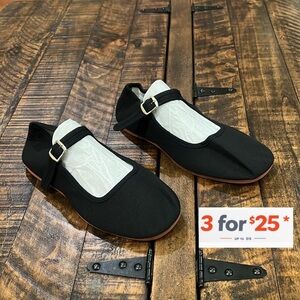 Amazon Black Flats with Buckle